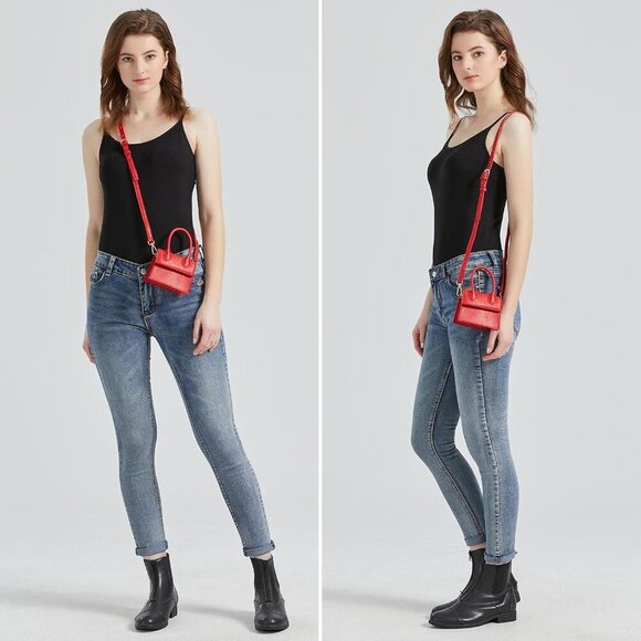 Mini Purse for Women, Mini Bag with Crocodile Pattern - Picture 4 of 9